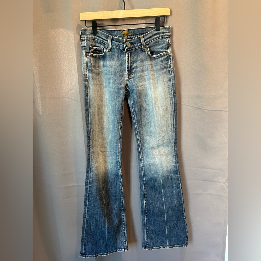 7 For All Mankind Light Wash Flare Jeans